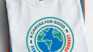 stack of t-shirts with sanmar's sustainability project logo